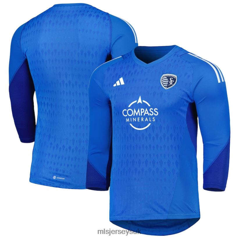 Sporting Kansas City Adidas Blue 2023 Goalkeeper Long Sleeve Replica Jersey Men MLS Jerseys Jersey X60B2D494