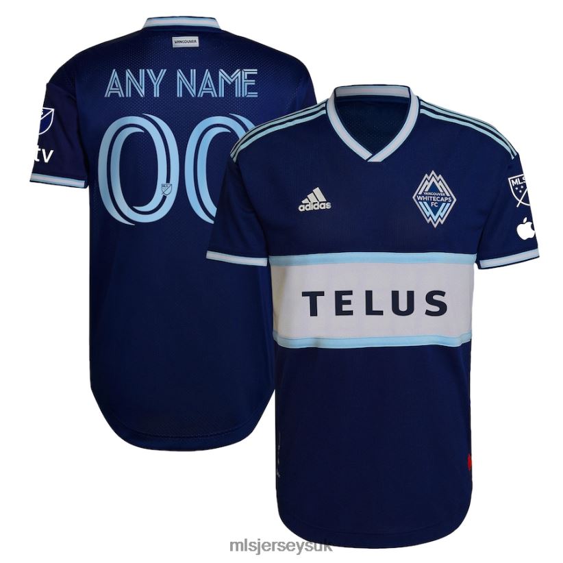 Vancouver Whitecaps FC Adidas Blue 2023 The Hoop & This City Authentic Custom Jersey Men MLS Jerseys Jersey X60B2D756