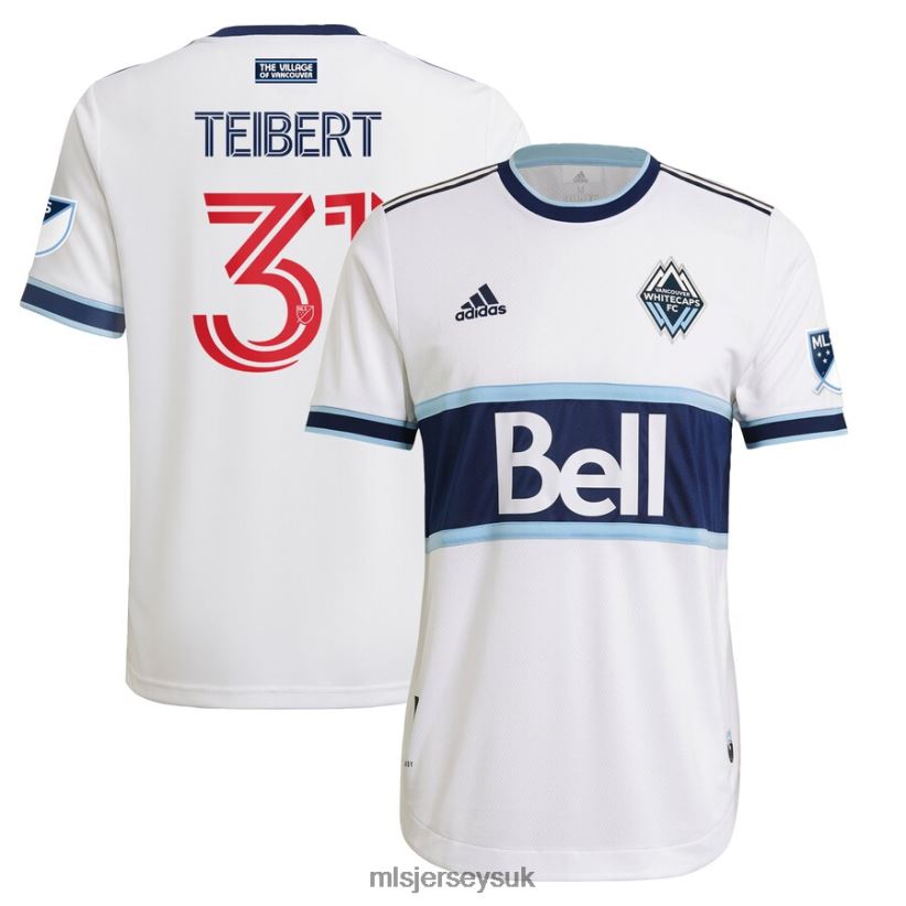 Vancouver Whitecaps FC Russell Teibert Adidas White 2021 Primary Authentic Player Jersey Men MLS Jerseys Jersey X60B2D1439