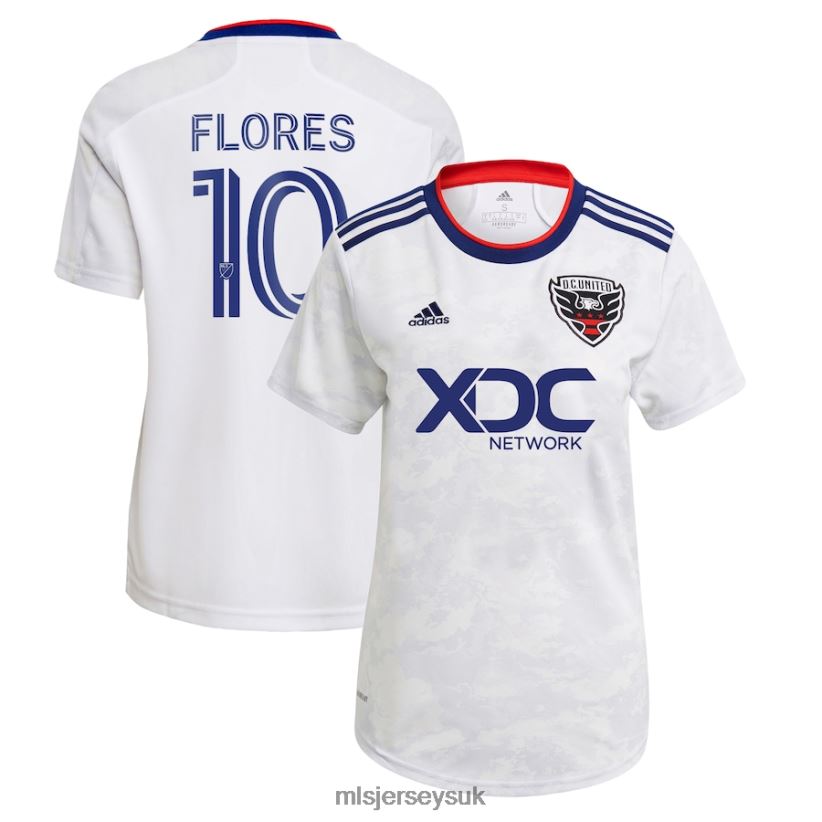 D.C. United Edison Flores Adidas White 2022 The Marble Replica Player Jersey Women MLS Jerseys Jersey X60B2D1521
