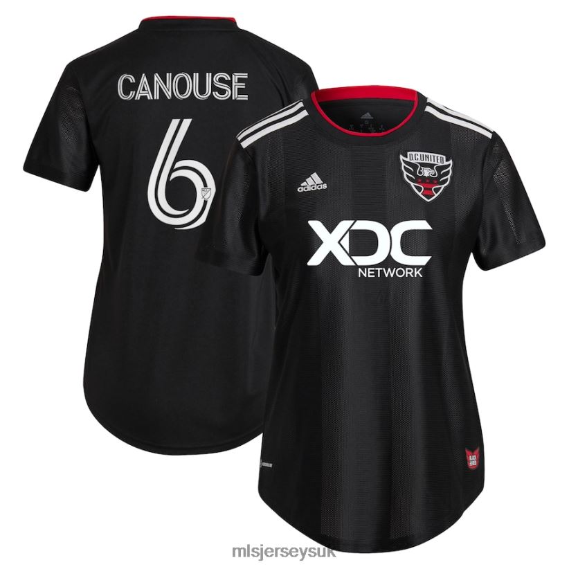 D.C. United Russell Canouse Adidas Black 2022 Black and Red Kit Replica Player Jersey Women MLS Jerseys Jersey X60B2D1515
