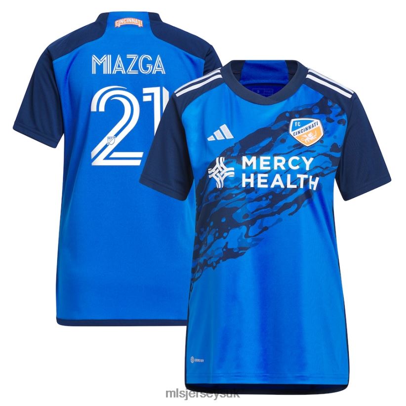 FC Cincinnati Matt Miazga Adidas Blue 2023 River Kit Replica Jersey Women MLS Jerseys Jersey X60B2D1364