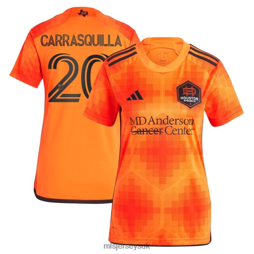 Houston Dynamo FC Adalberto Carrasquilla Adidas Orange 2023 El Sol Replica Jersey Women MLS Jerseys Jersey X60B2D1039