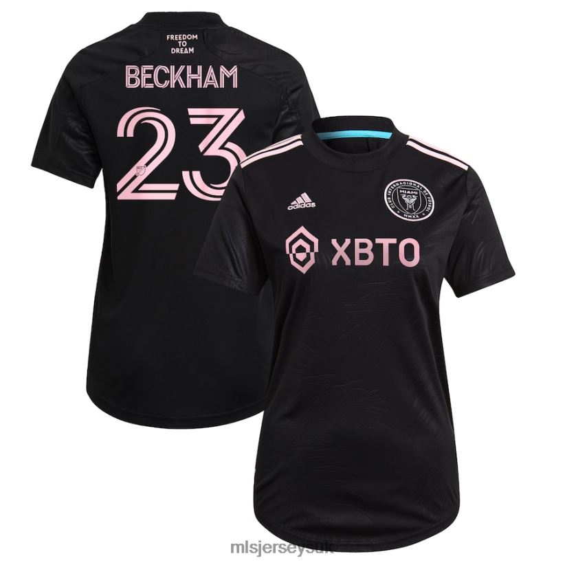 Inter Miami CF David Beckham Adidas Black 2021 La Palma Replica Player Jersey Women MLS Jerseys Jersey X60B2D662