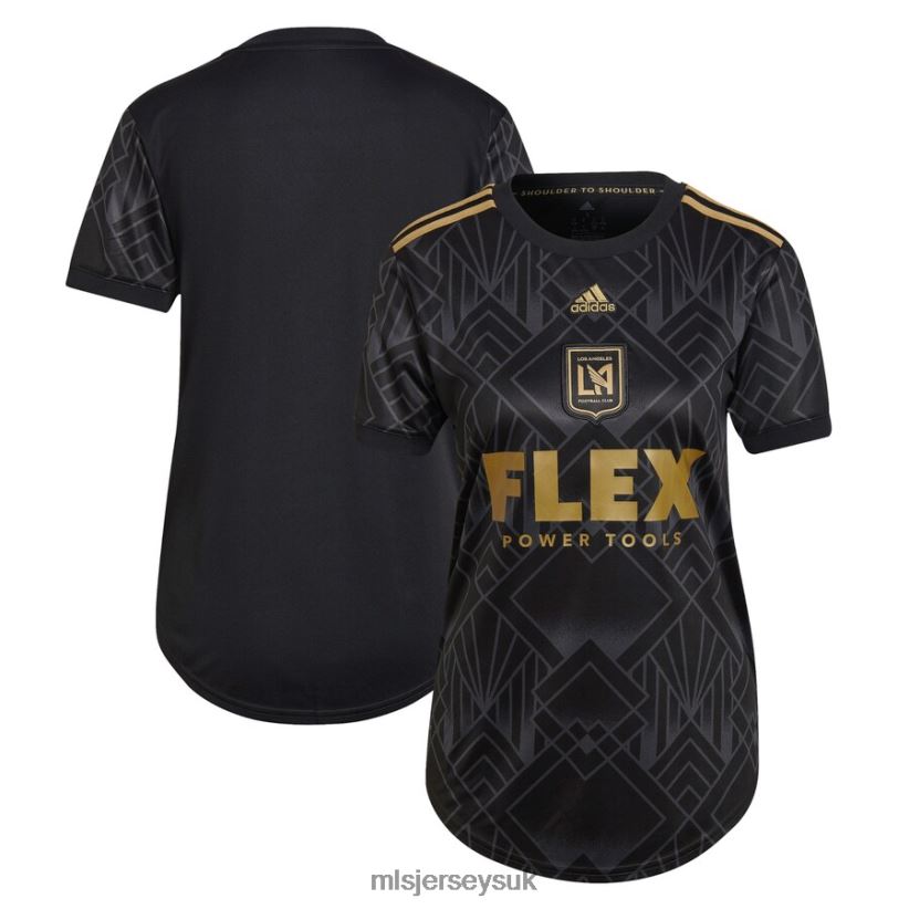 LAFC Adidas Black 2022 5 Year Anniversary Kit Replica Blank Jersey Women MLS Jerseys Jersey X60B2D449