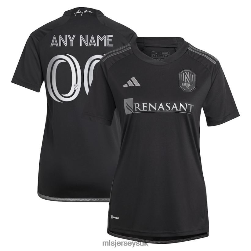 Nashville SC Adidas Black 2023 Man In Black Kit Replica Custom Jersey Women MLS Jerseys Jersey X60B2D535