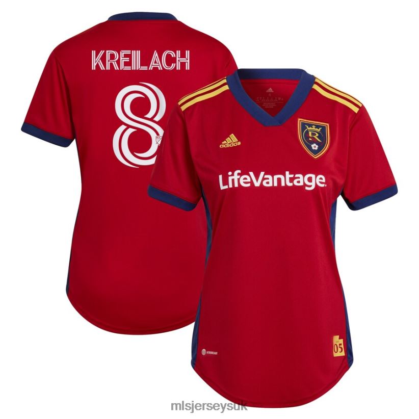 Real Salt Lake Damir Kreilach Adidas Red 2022 The Believe Kit Replica Player Jersey Women MLS Jerseys Jersey X60B2D1264