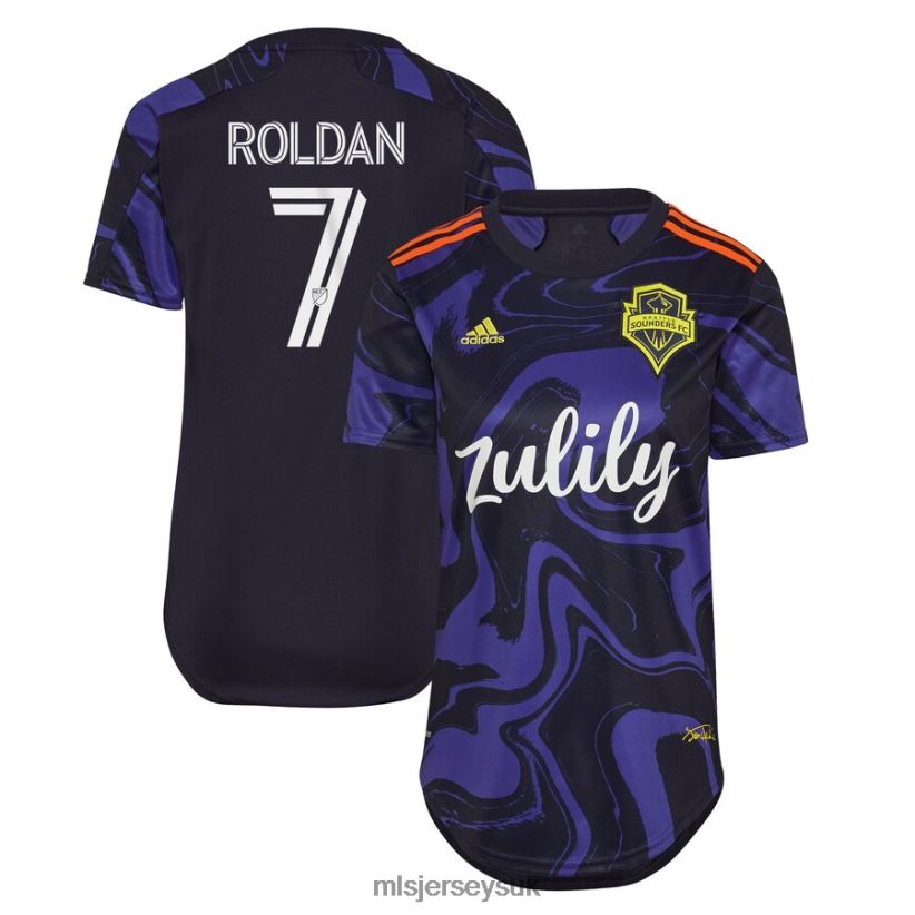 Seattle Sounders FC Cristian Roldan Adidas Purple 2021 The Jimi Hendrix Kit Replica Player Jersey Women MLS Jerseys Jersey X60B2D196