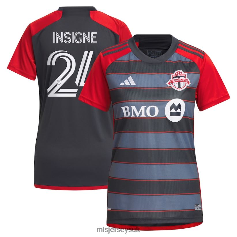 Toronto FC Lorenzo Insigne Adidas Gray 2023 Club Kit Replica Player Jersey Women MLS Jerseys Jersey X60B2D943