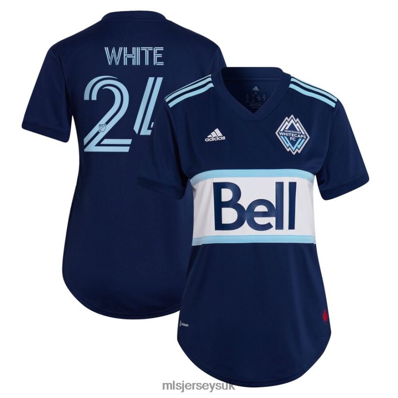 Vancouver Whitecaps FC Brian White Adidas Blue 2022 The Hoop & This City Replica Player Jersey Women MLS Jerseys Jersey X60B2D1306